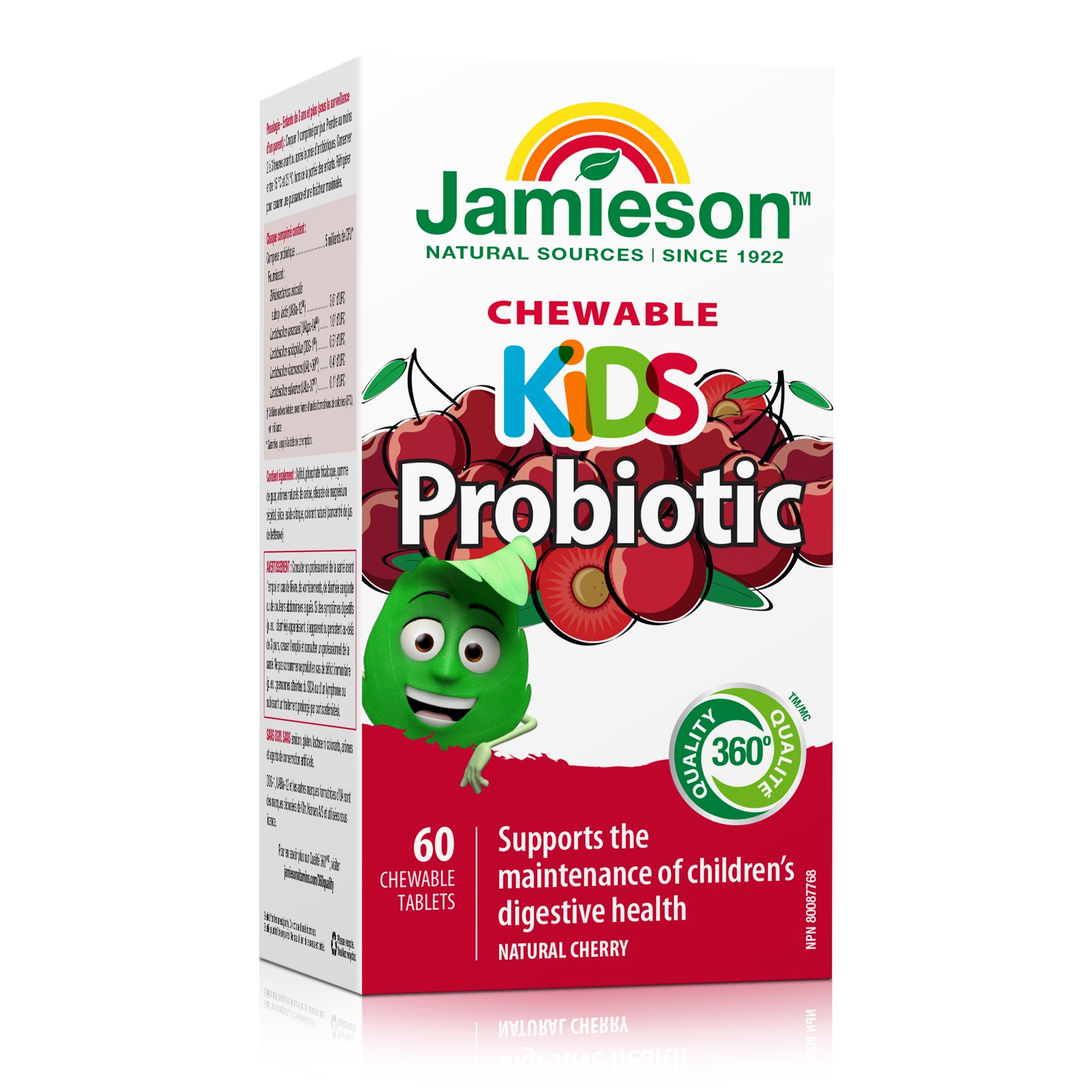 JAMIESON PROBIOTIC KIDS Пробиотик за деца с вкус на череша, 60 табл.за смучене