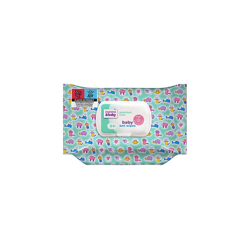 MAMMA&BABY Мокри кърпи Сензитив, 84 бр