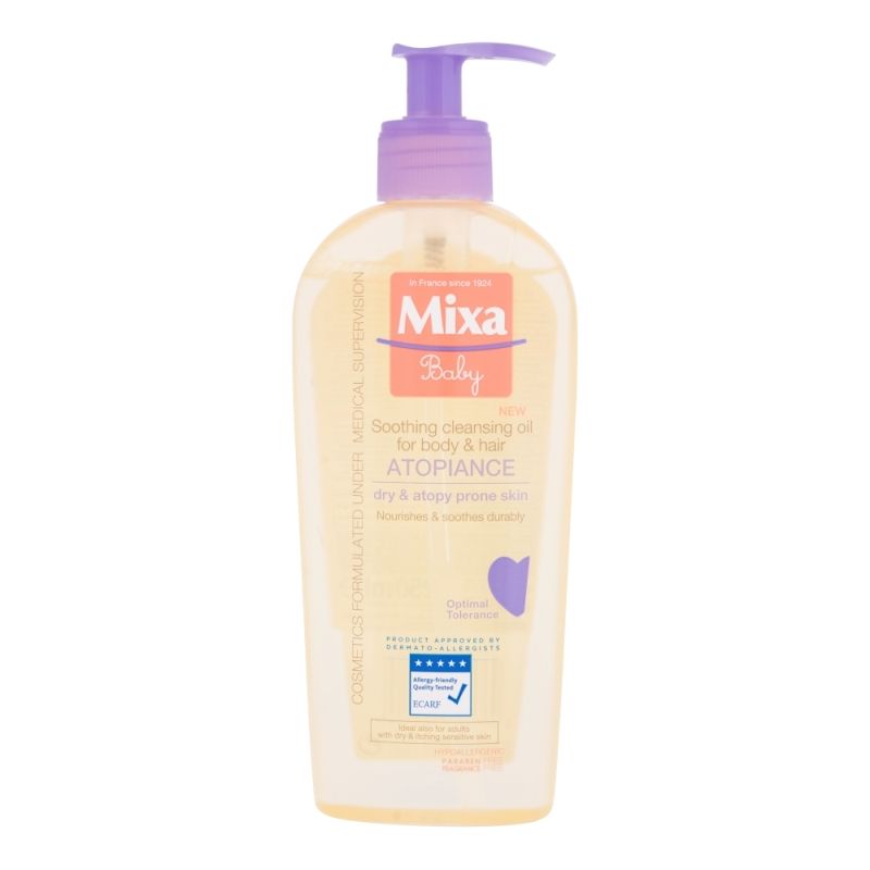 MIXA BABY Измиващо олио за коса и тяло, 250 мл