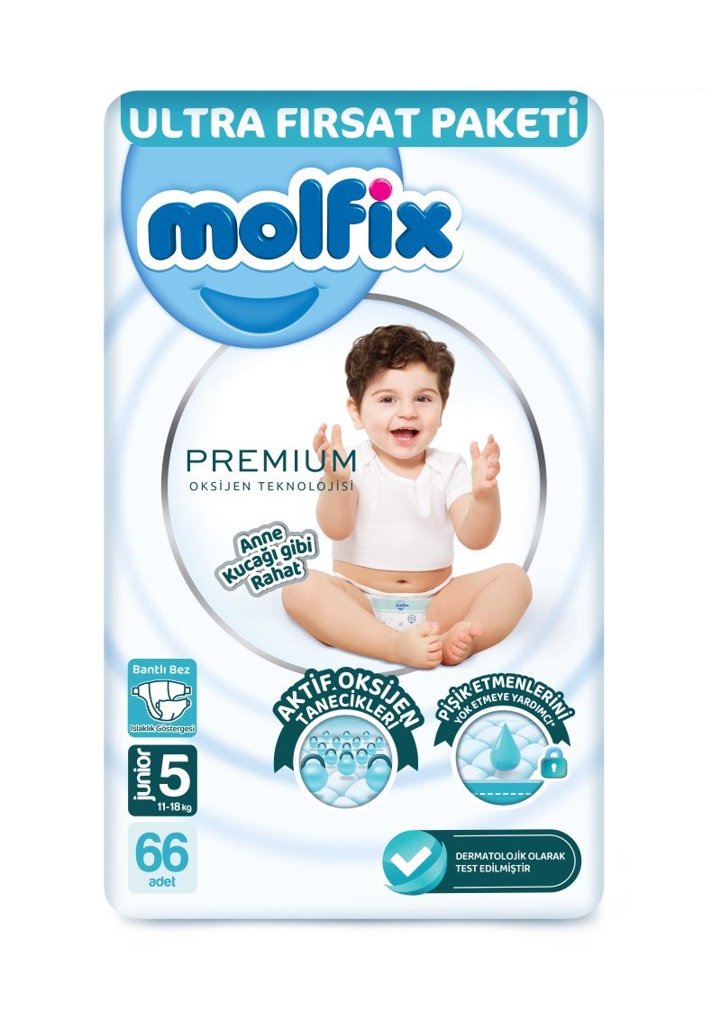 MOLFIX PREMIUM JUNIOR 5 11-18КГ Пелени, 66бр.