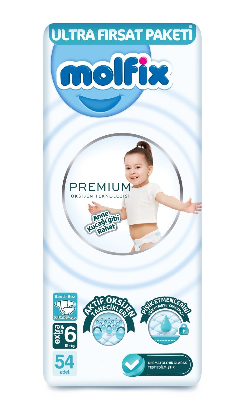 MOLFIX PREMIUM XL 6 15+КГ Пелени, 54бр.