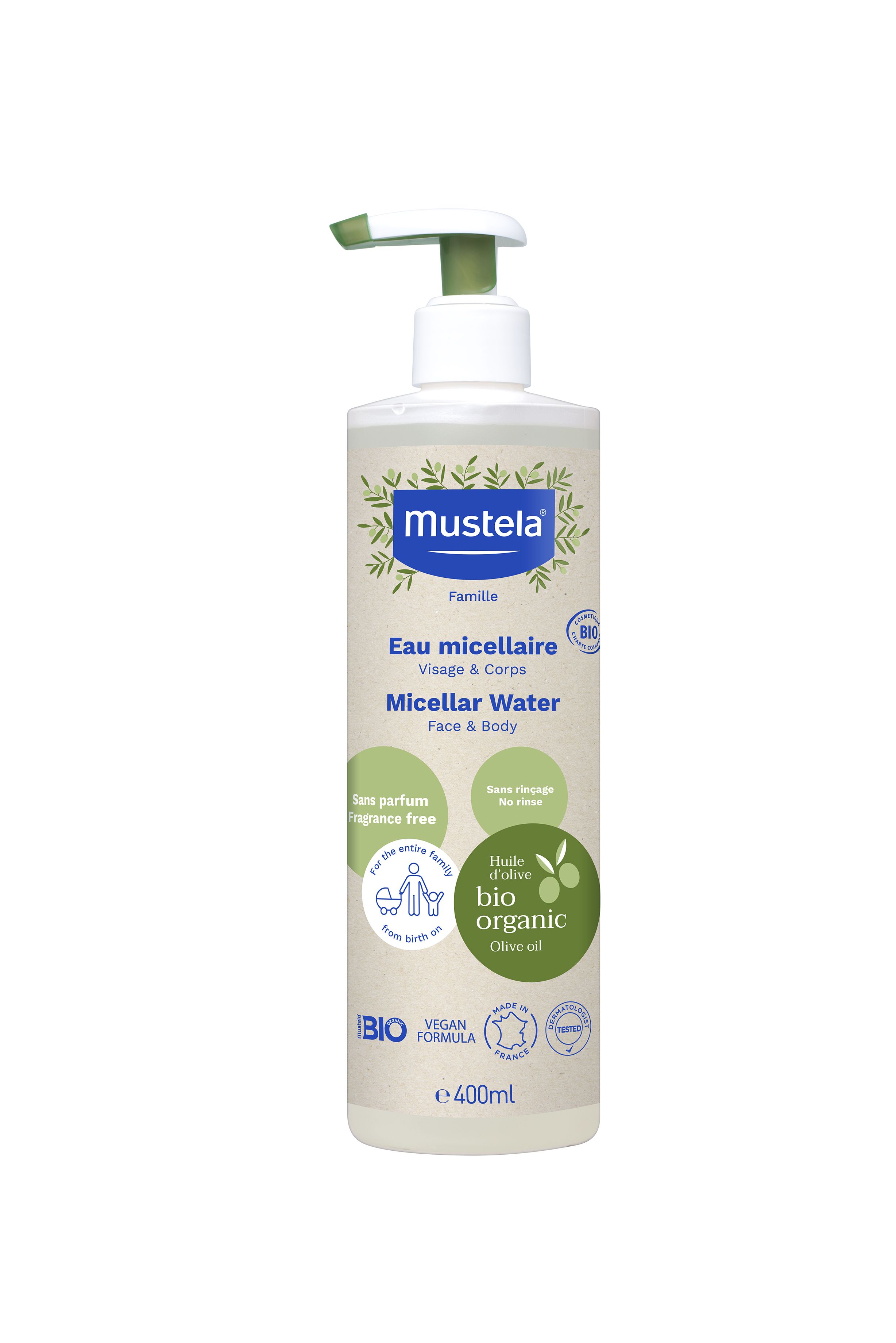 MUSTELA ORGANIC Мицеларна вода, 400мл