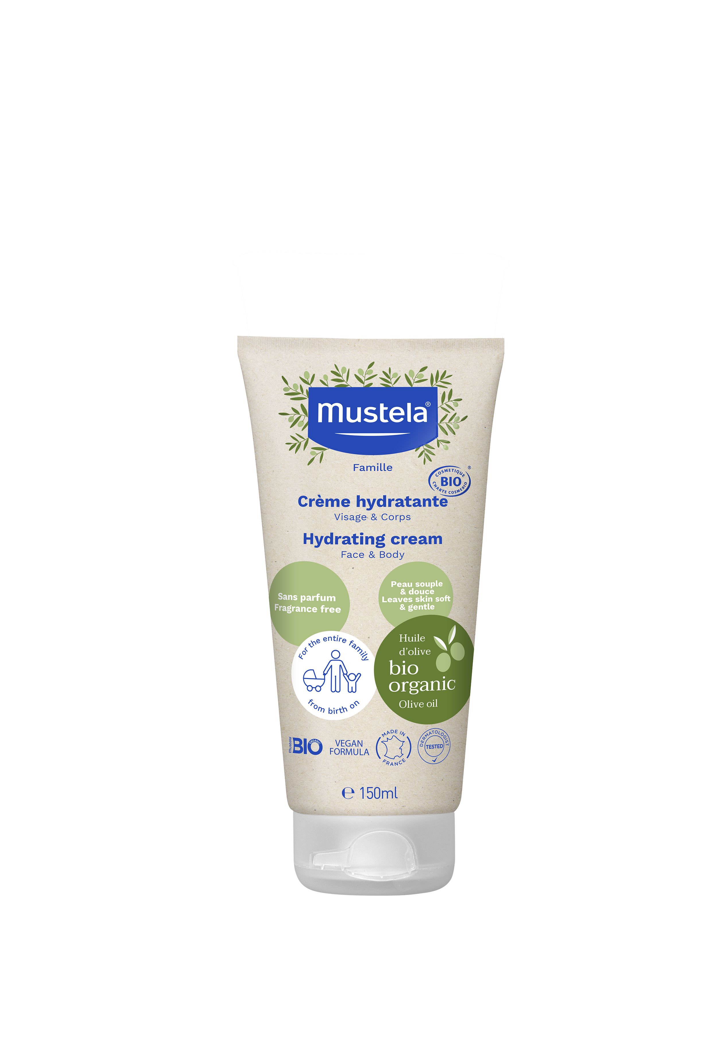 MUSTELA ORGANIC Хидратиращ крем, 150мл