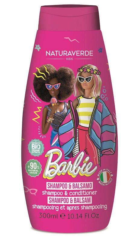 NATURAVERDE BARBIE  Детски шампоан и балсам 2в1, 300мл