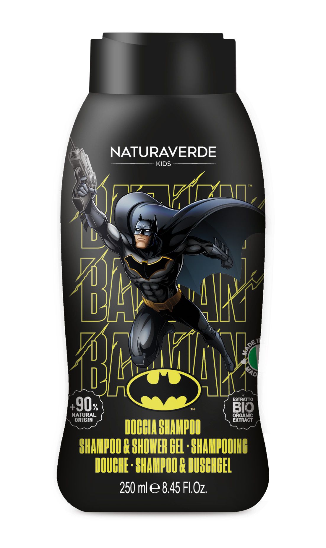 NATURAVERDE BATMAN Детски шампоан и душ гел 2в1, 250мл