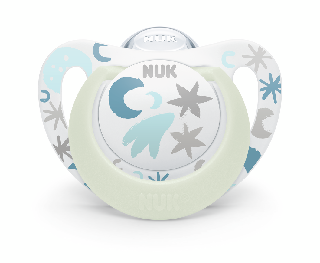 NUK STAR Night Залъгалка силикон (0-6м), 1 бр/бл