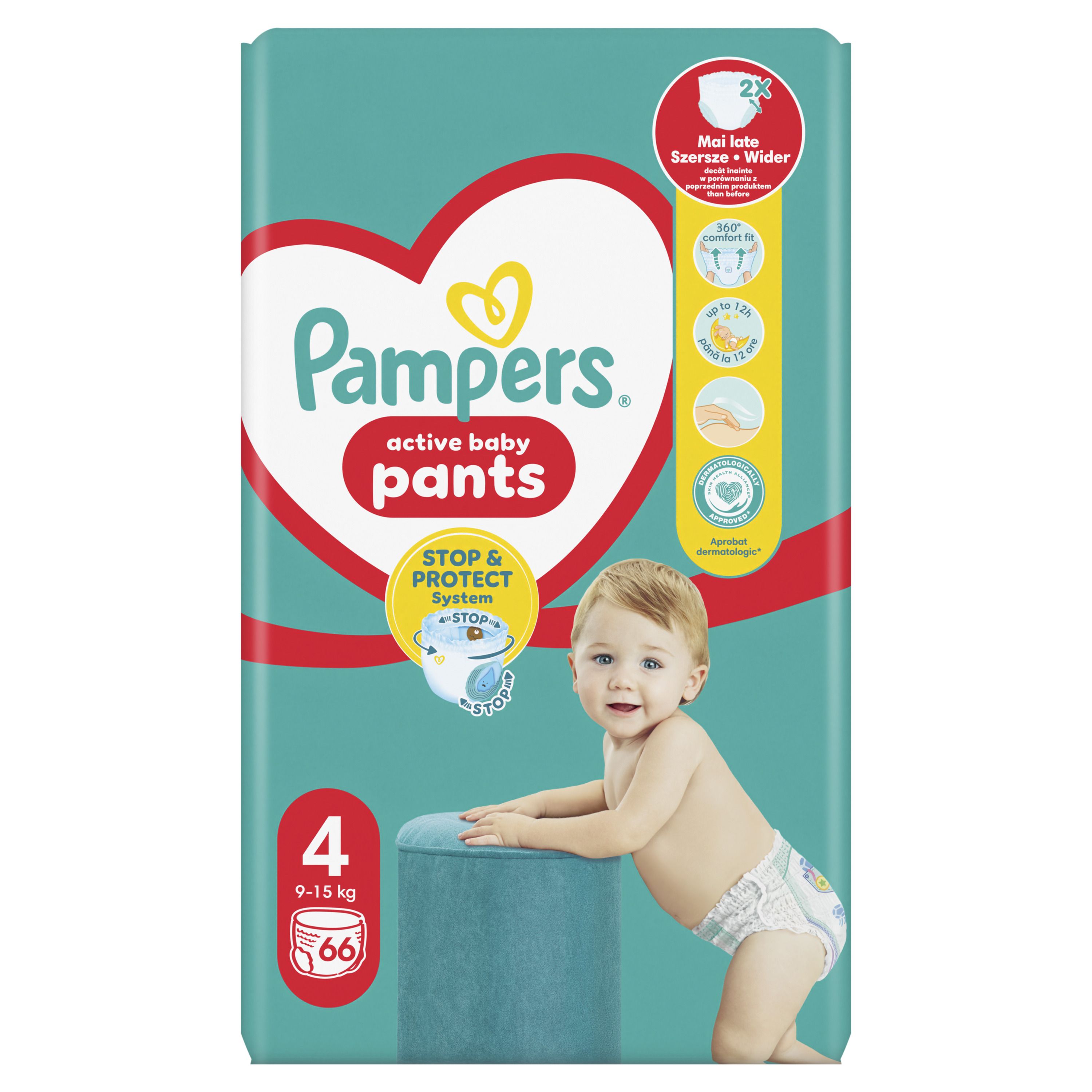 PAMPERS  Pants Пелени-гащички Размер 4, 9-15 kg, 66 бр.