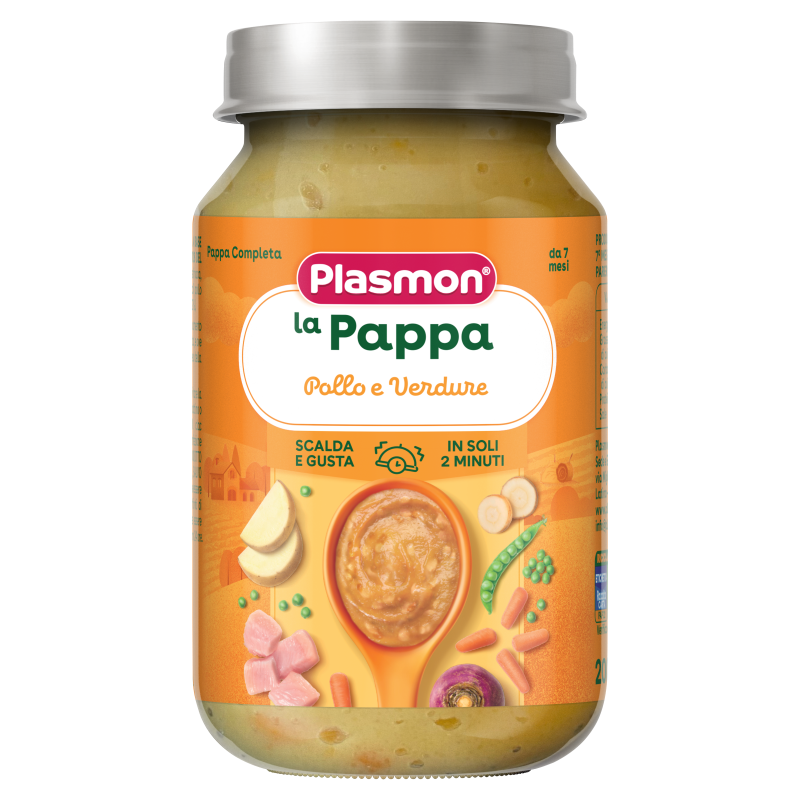 PLASMON Пюре  Пиле със зеленчуци, 7М+ 200ГР