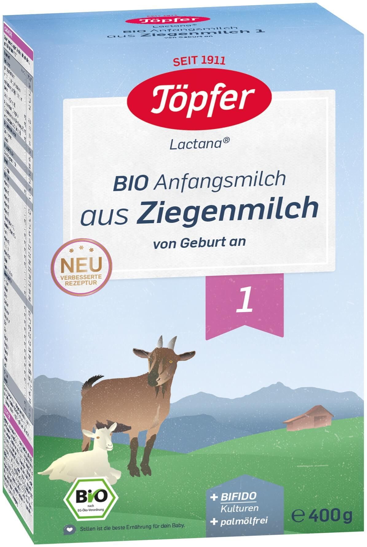 TOPFER BIO LACTANA +BIFIDO 1 Козе мляко за кърмачета  0+М, 400гр.