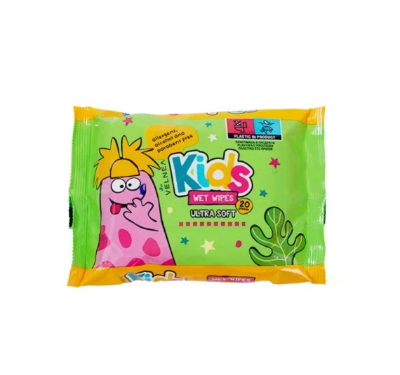 VELNEA KIDS ULTRA SOFT Мокри кърпички Алое вера, 20 бр.