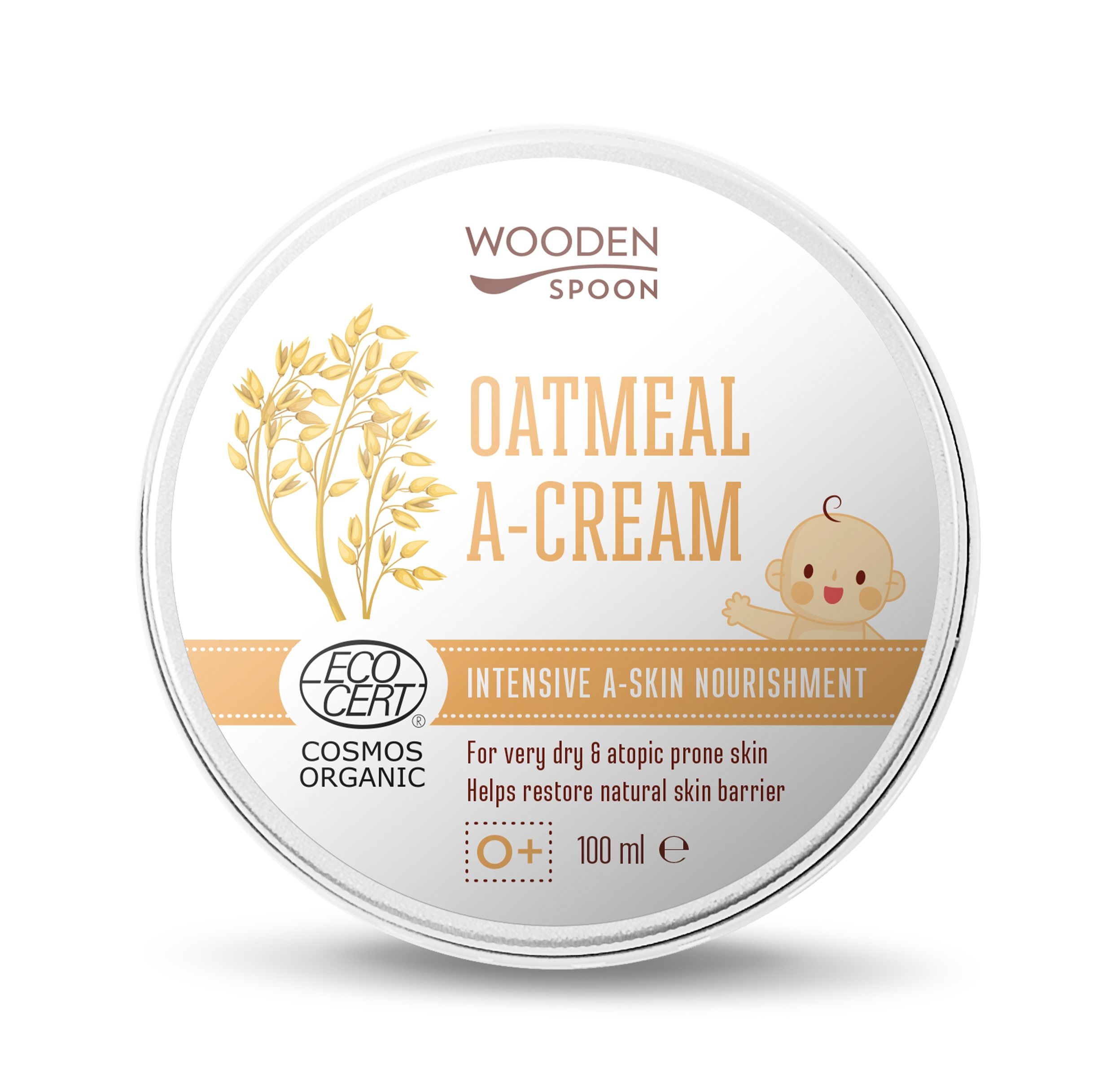 WOODEN SPOON Успокояващ А-крем с овес 100мл.