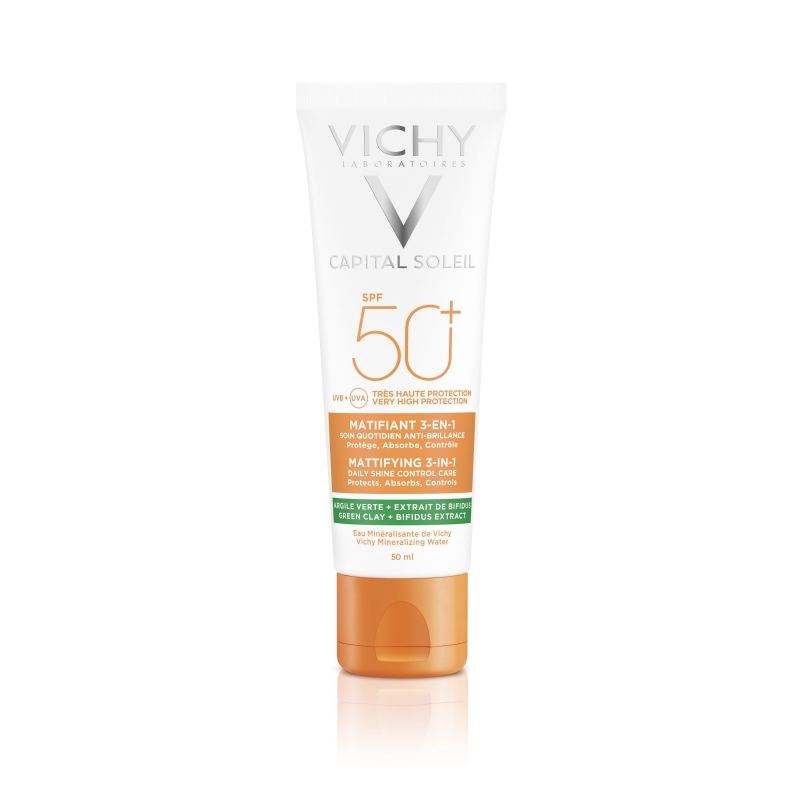 VICHY CAPITAL SOLEIL слънцезащитенкрем за лице при несъвършенства SPF50+ 50ml