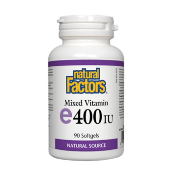 Витамин E (токофероли микс), Natural Factors, 400 IU, 90 софтгел капс.