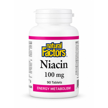 Ниацин, Natural Factors, 100 mg, 90 таблетки