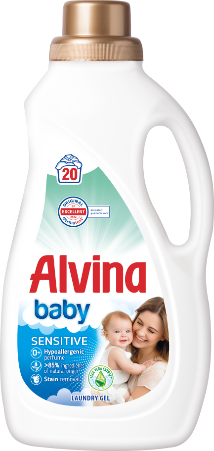 ALVINA BABY Aloe Vera Течен перилен препарат, 20 пр.
