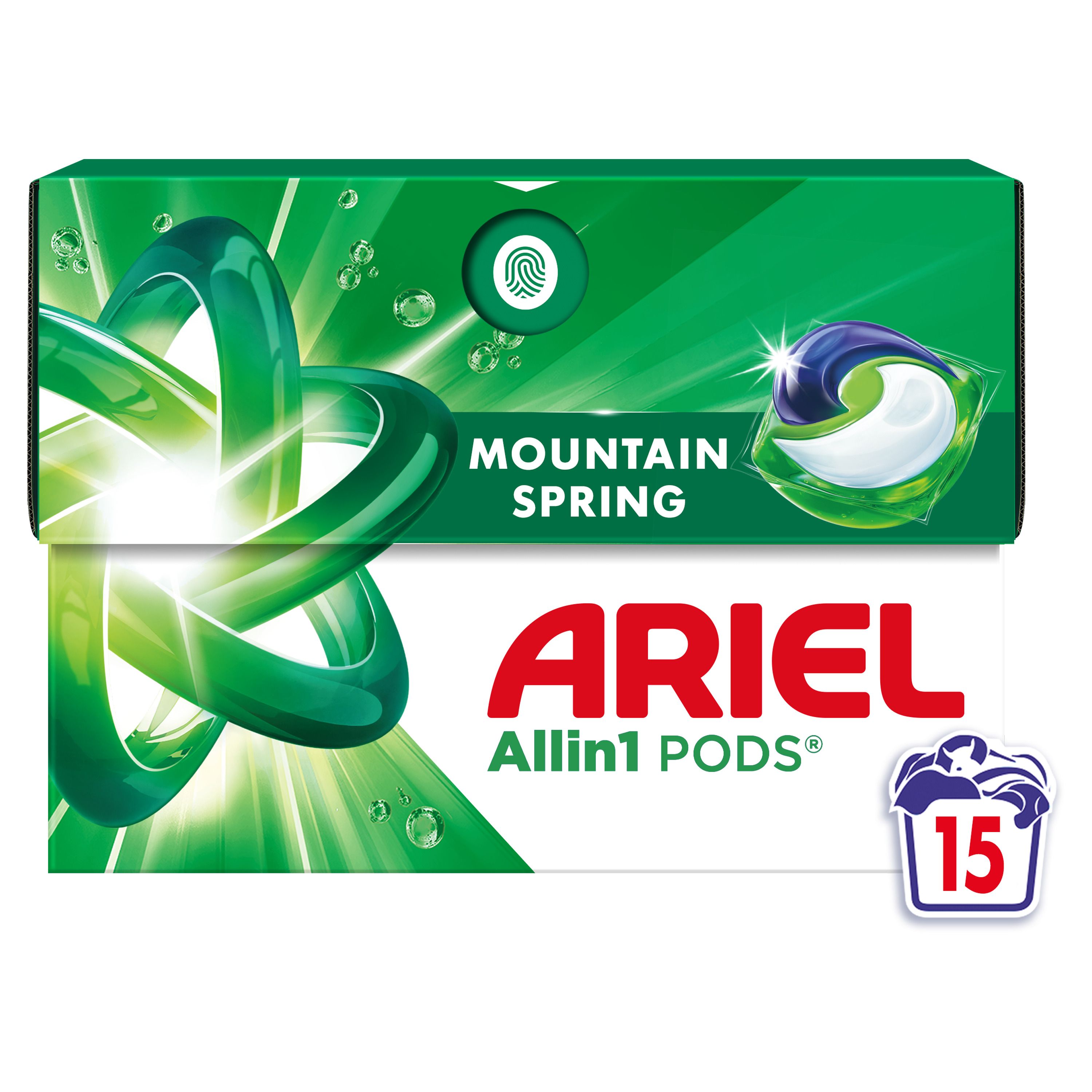 ARIEL  All in 1 PODS Mountain Spring Капсули за пране , 15 пранета