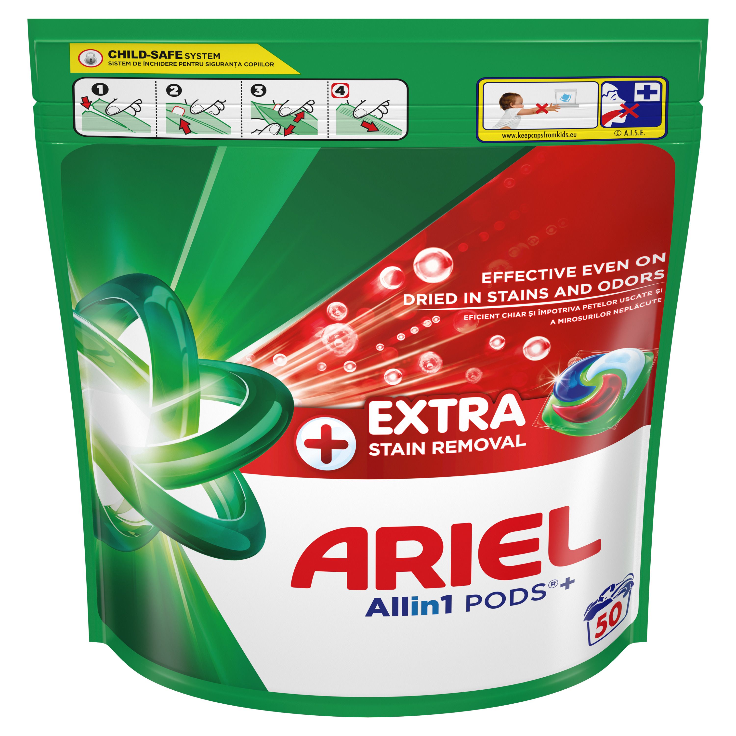 ARIEL ALLlin1 PODS® EXTRA CLEAN Капсули за пране, 50 пранета