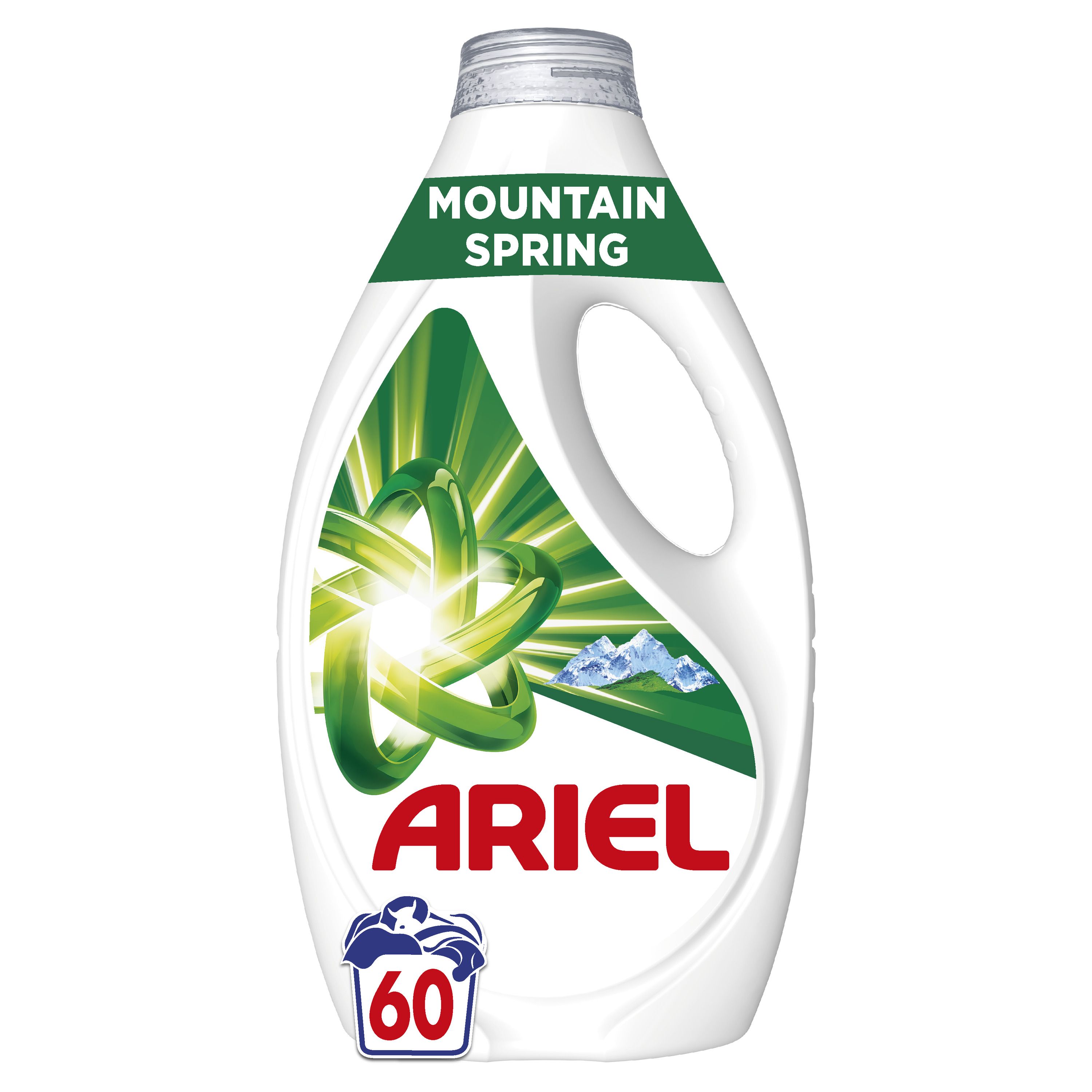 ARIEL Mountain Spring Течен перилен препарат, 60 пранета
