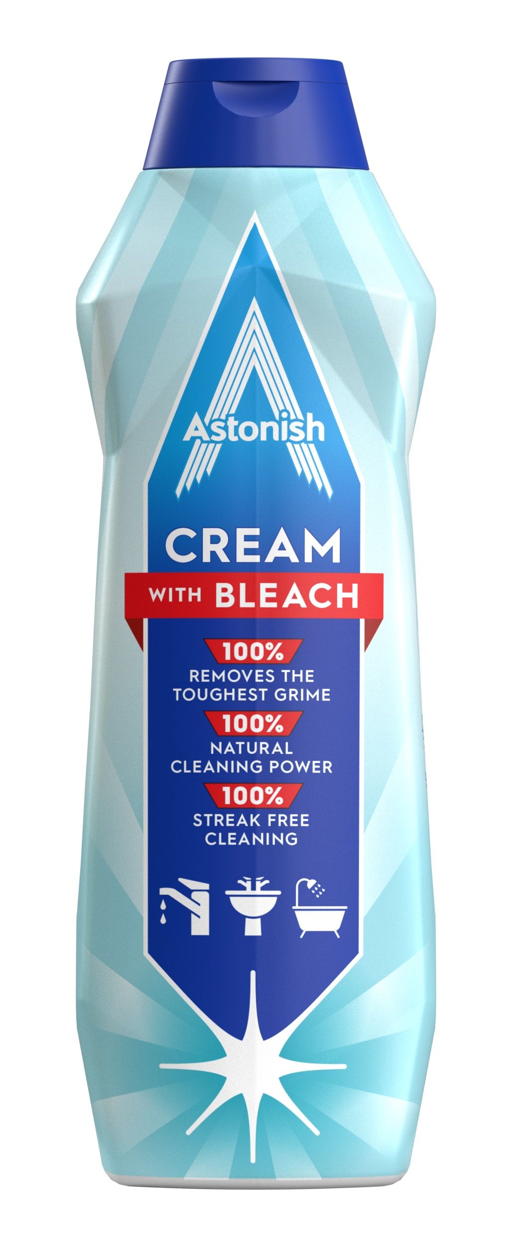ASTONISH Почистващ крем с белина, 500мл.