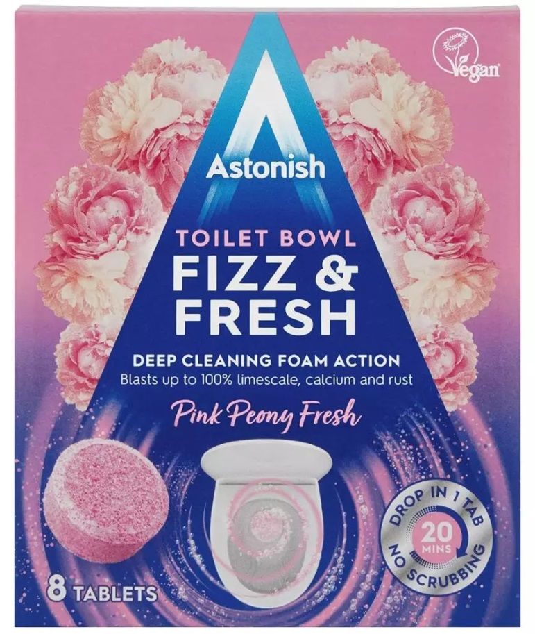 ASTONISH Таблети за почиствaне на тоалетна, pink, 8бр
