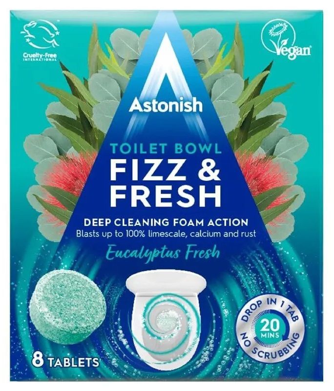 ASTONISH Таблети за почистване на тоалетна, евкалипт 8бр
