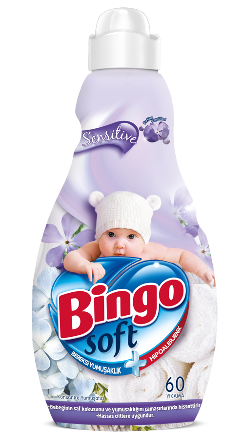 BINGO SOFT SENSITIVE Омекотител, 60 пранета/ 1440 мл.