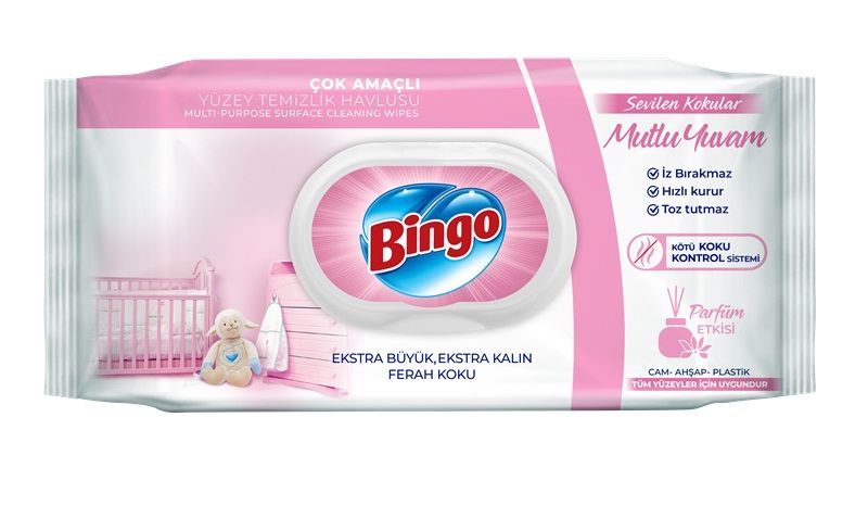 BINGO SWEET HOME Мокри кърпи за повърхности, 96бр.