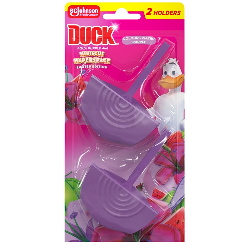 DUCK AQUA BLUE Тоалетно блокче хибискус, 2X36гр.