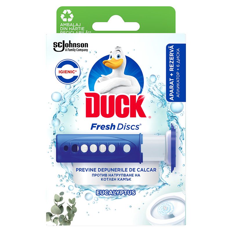 DUCK EUCALYPTUS Свежи дискове за тоалетна, 36 мл.