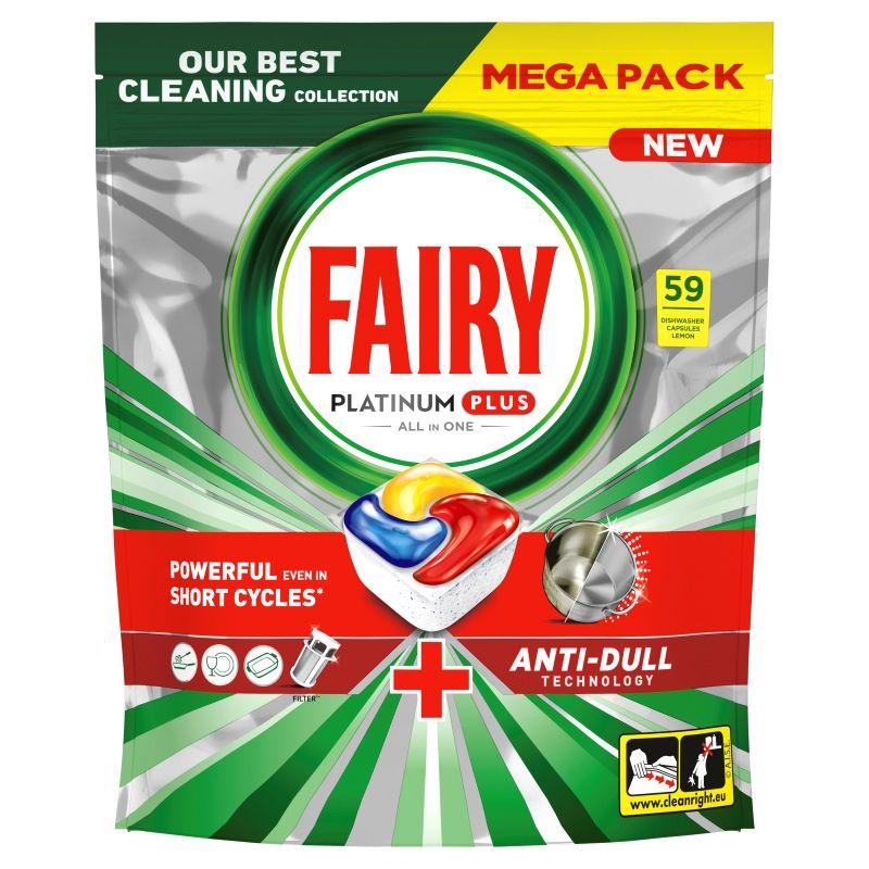FAIRY PLATINUM PLUS Таблетки за съдомиялна, 59 бр.