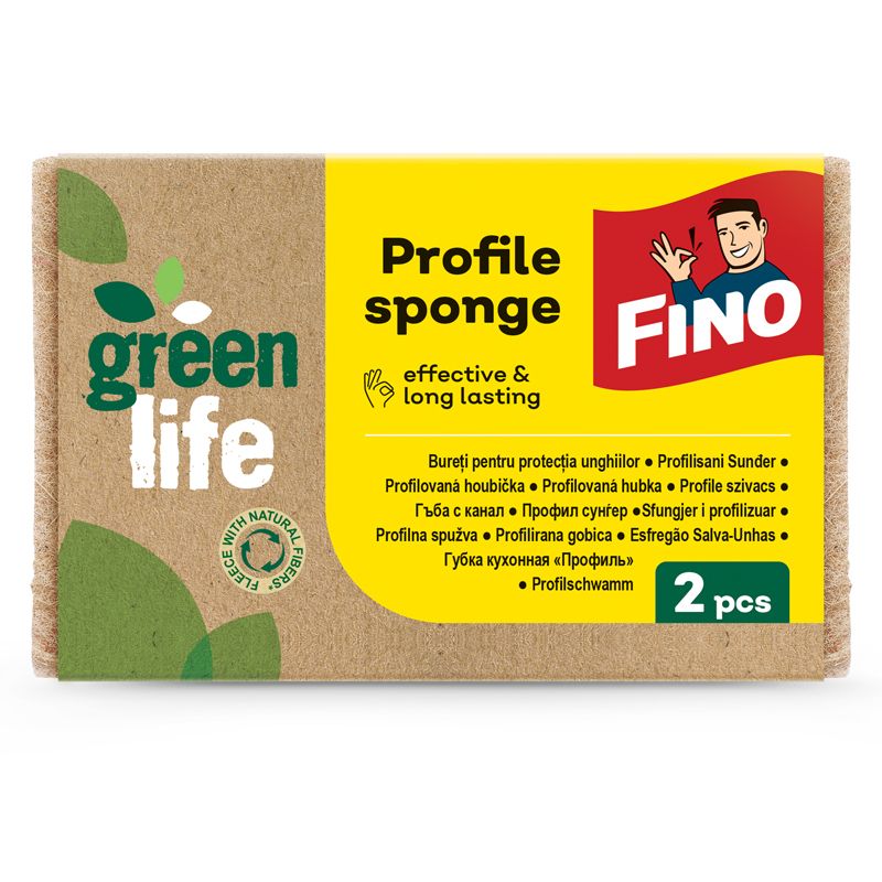 FINO Green Life Кухненска гъба с канал, 2 бр.