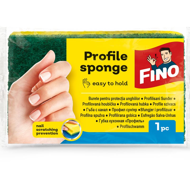 FINO PROFILE SPONGES Кухненска гъба с канал, 1 бр.
