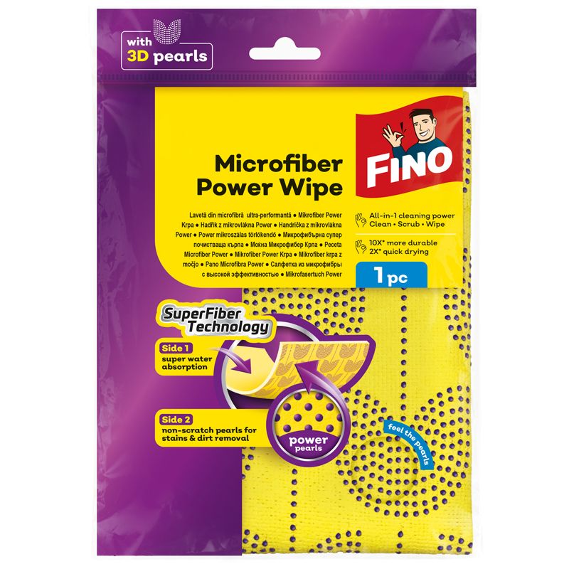 FINO Кърпа микрофибърна с 3D перли, 1 бр.