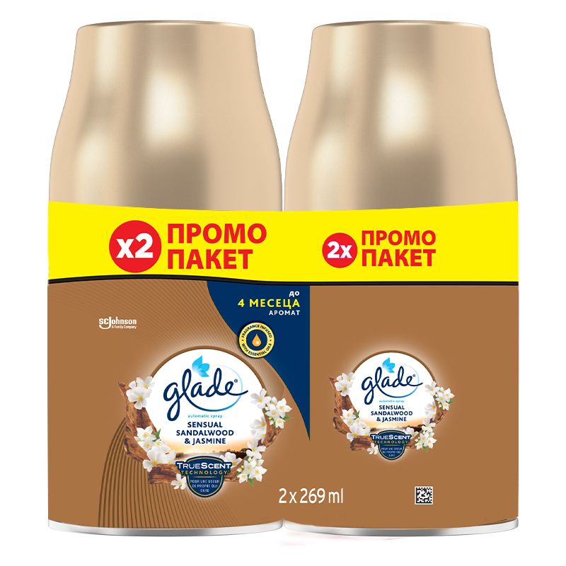 GLADE AUTOMATIC Пълнител сандалово дърво, 2X269мл.