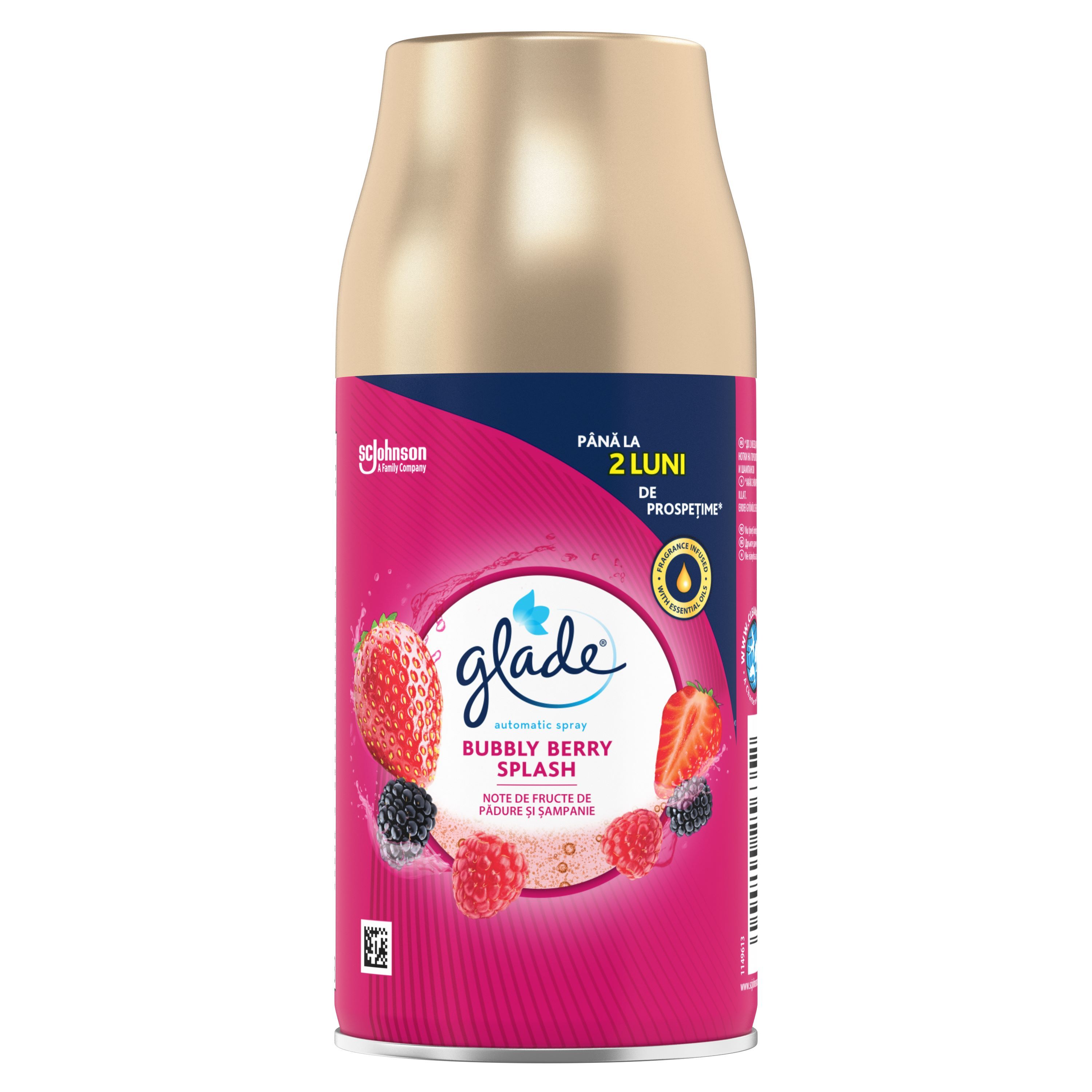 GLADE BUBBLY BERRY SPLASH Пълнител за автоматичен ароматизатор, 269 мл