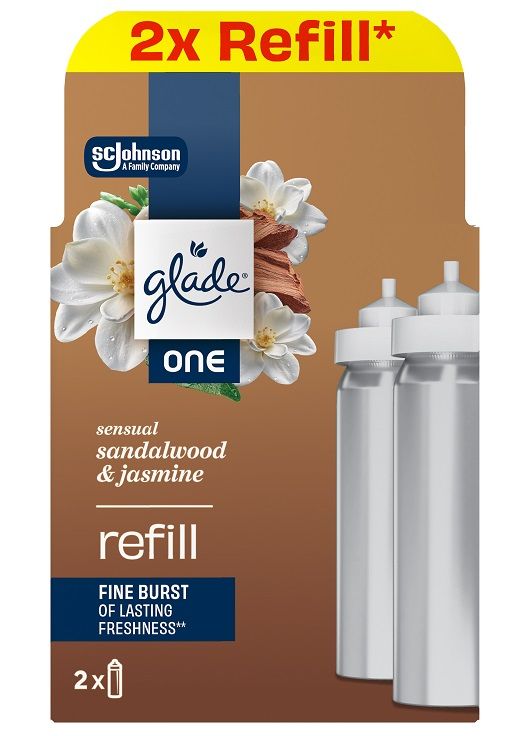 GLADE ONE Пълнител сандалово дърво и жасмин, 2X10мл.