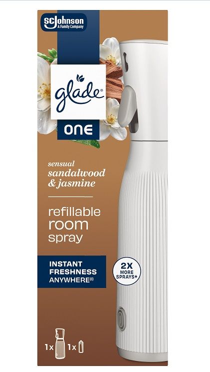GLADE ONE Спрей ароматизатор с пълнител сандалово дърво и жасмин, 10мл.
