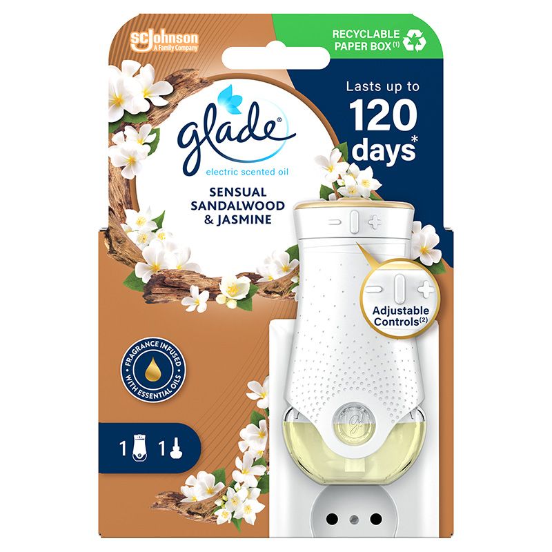 GLADE SENSUAL SANDALWOOD&JASMINE Електрически ароматизатор, 20 мл.