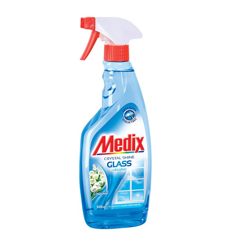 MEDIX GLASS ORIGINAL Препарат с помпа за почистване на прозорци, 500 мл.