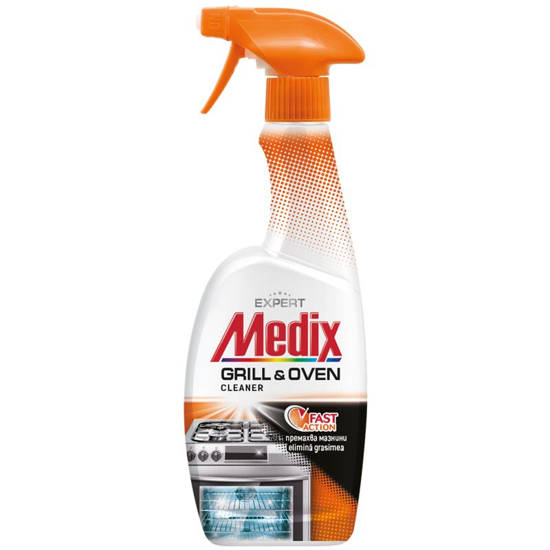 MEDIX GRILL АКТИВНА ПЯНА за фурни и загорели мазнини, 500мл