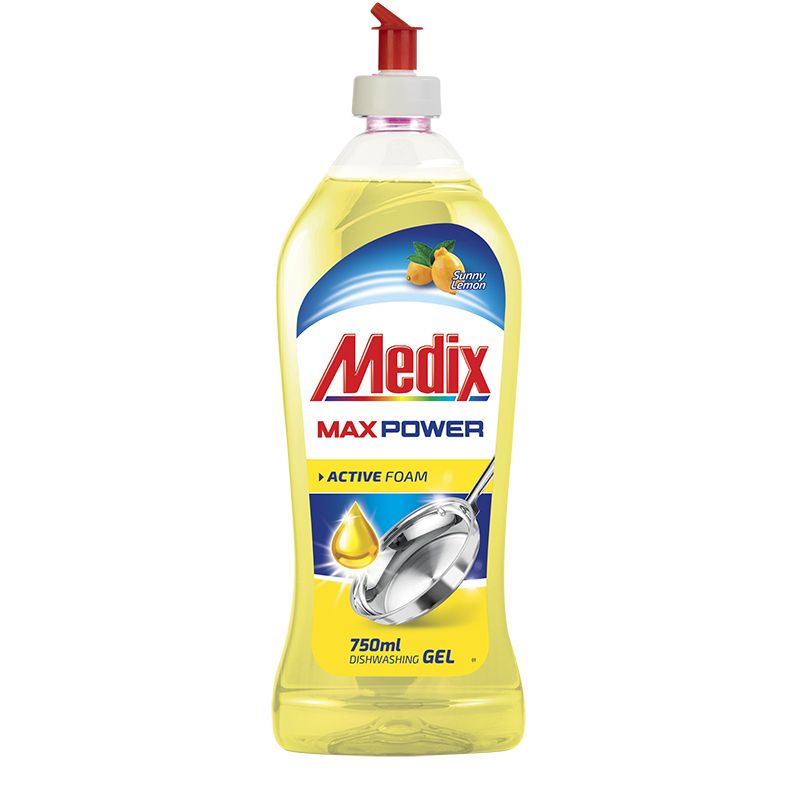 MEDIX MAX POWER GEL SUNNY LEMON Препарат за съдове, 750мл.