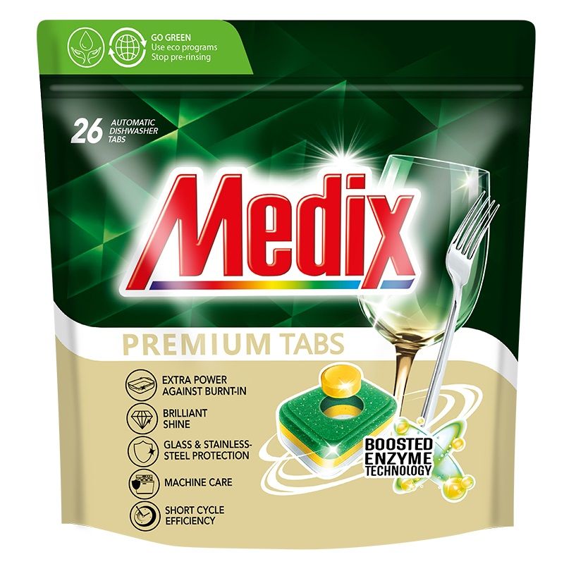 MEDIX PREMIUM TABS Таблетки за съдомиялна, 26 бр.