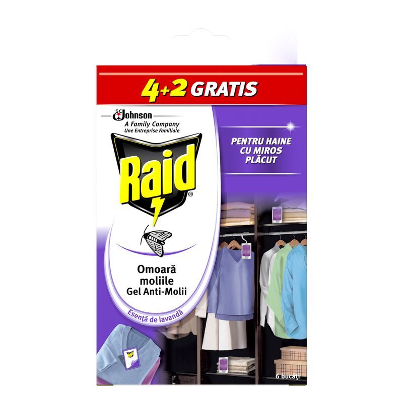RAID Гел срещу молци мултипак 4+2бр
