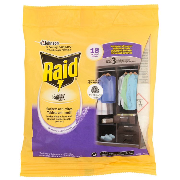 RAID Таблетки против молци LAVENDER, 18 бр.