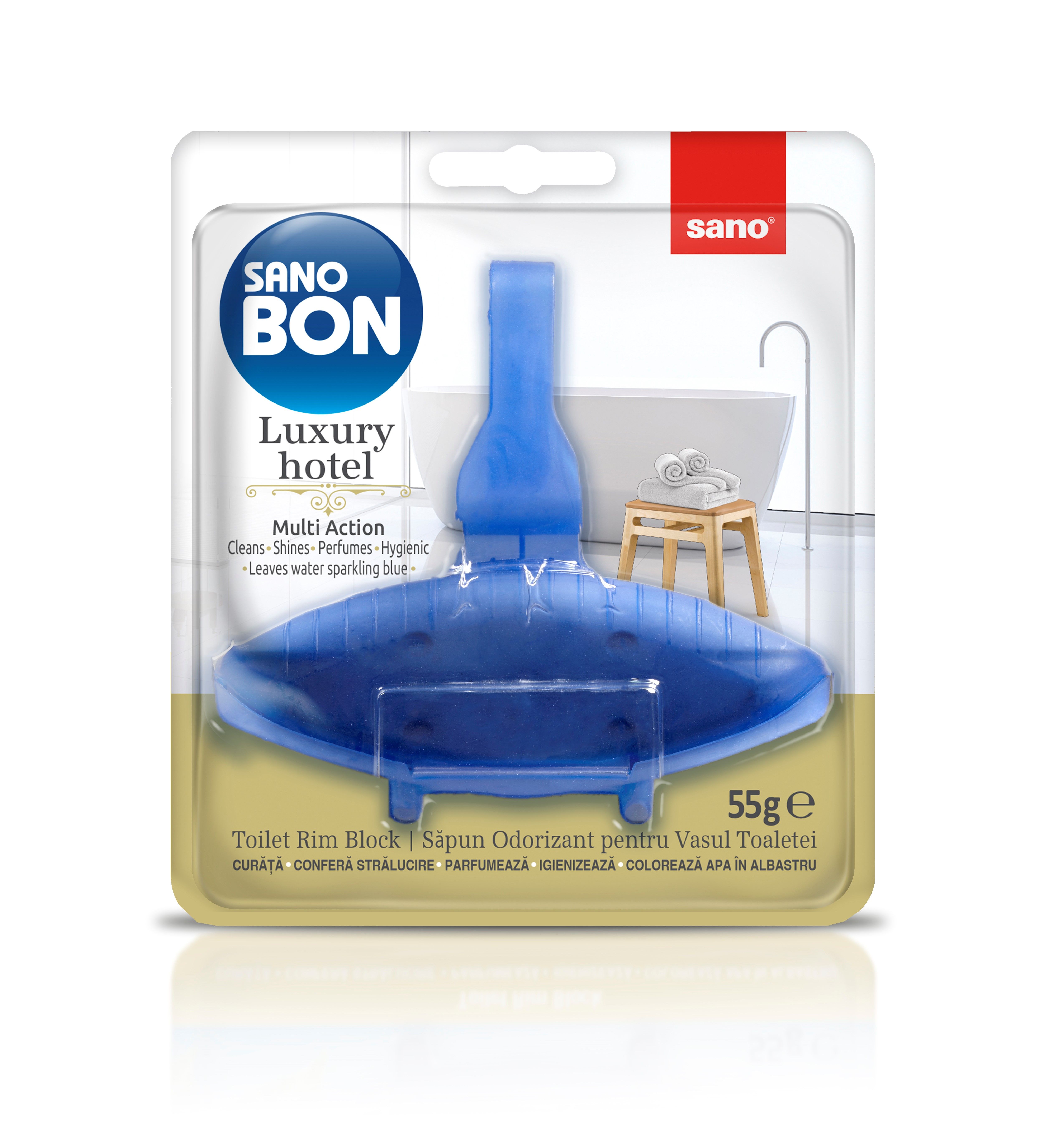 SANO BON FRESH Тоалетно блокче 5в1 луксозен хотел, 55гр.