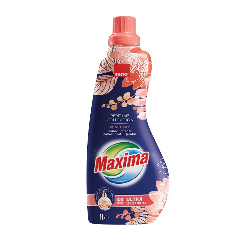 SANO MAXIMA WILD PEARL Омекотител ултра концентрат, 40 пранета, 1 литър