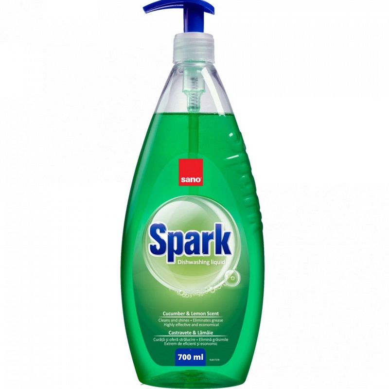 SANO SPARK Препарат за съдове Cucumber&Lemon, 700 мл.