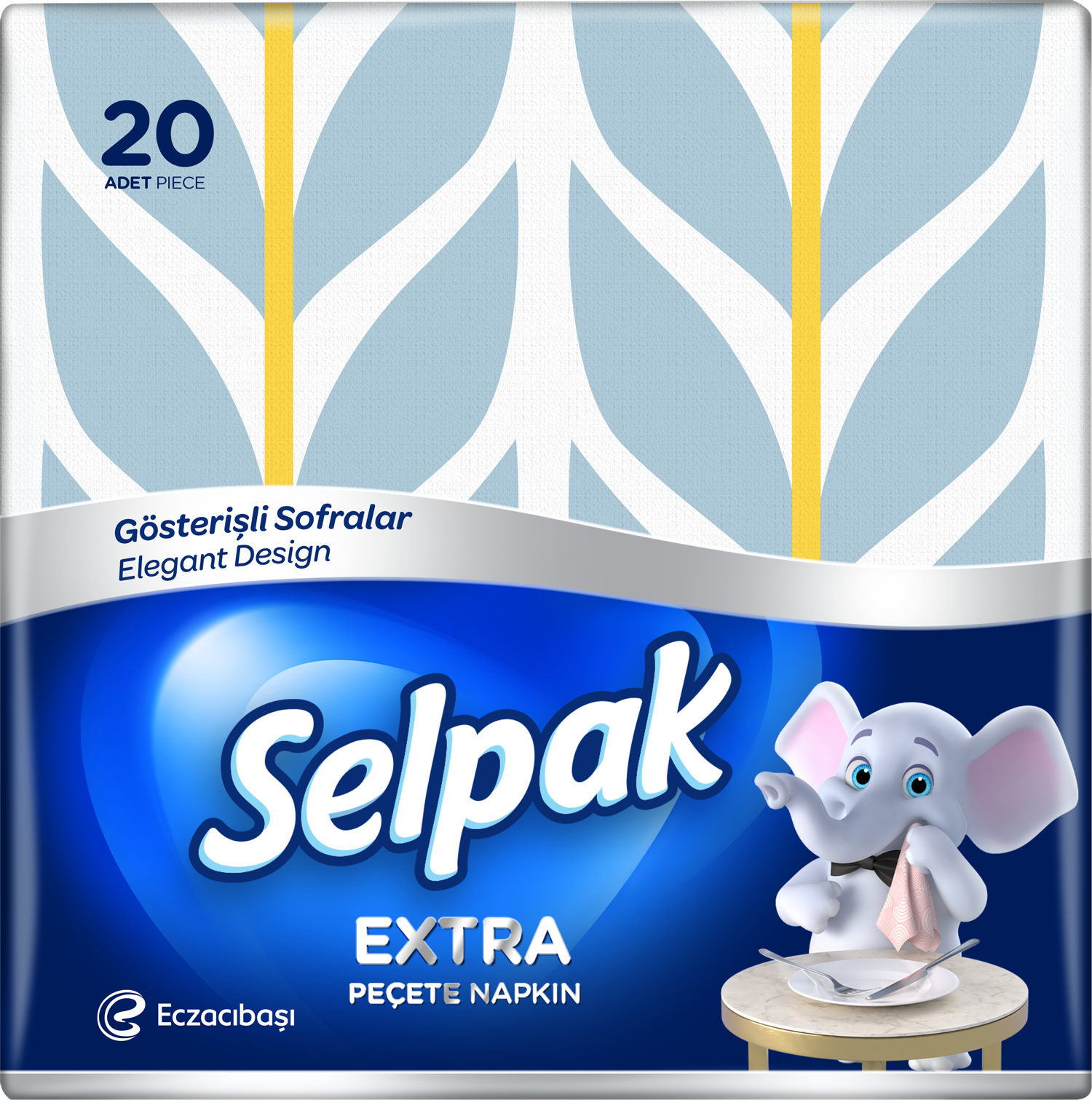 SELPAK Deluxe Салфетки,  3 пл./ 20 бр.
