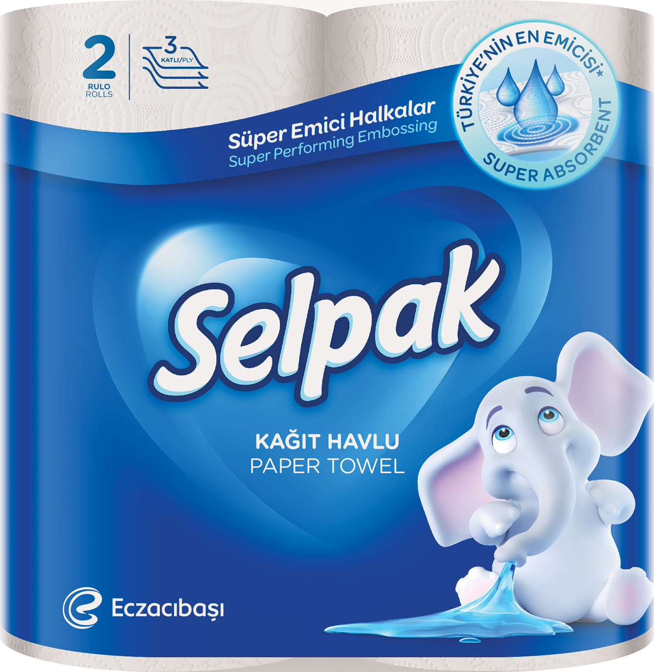 SELPAK SUPER ABSORBENT Кухненска ролка 3 пласта, 2 бр.
