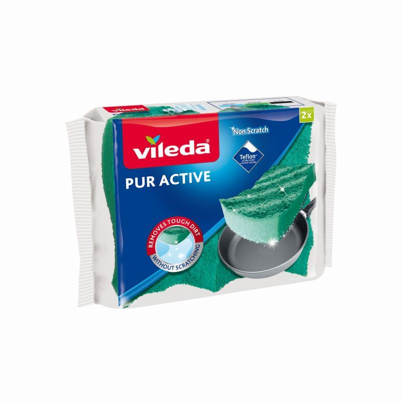 VILEDA PUR ACTIVE Кухненска гъба, 2 бр.